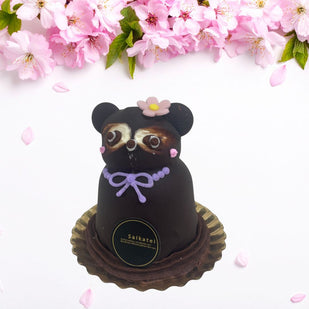 ぽんぽこたぬき （桜のせ）　ケーキ